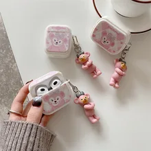 

Cartoon Bear Pink 2021 AirPods 3 Case Apple AirPods 2 Case Cover AirPods Pro Case IPhone Earphone Accessories Air Pod Case