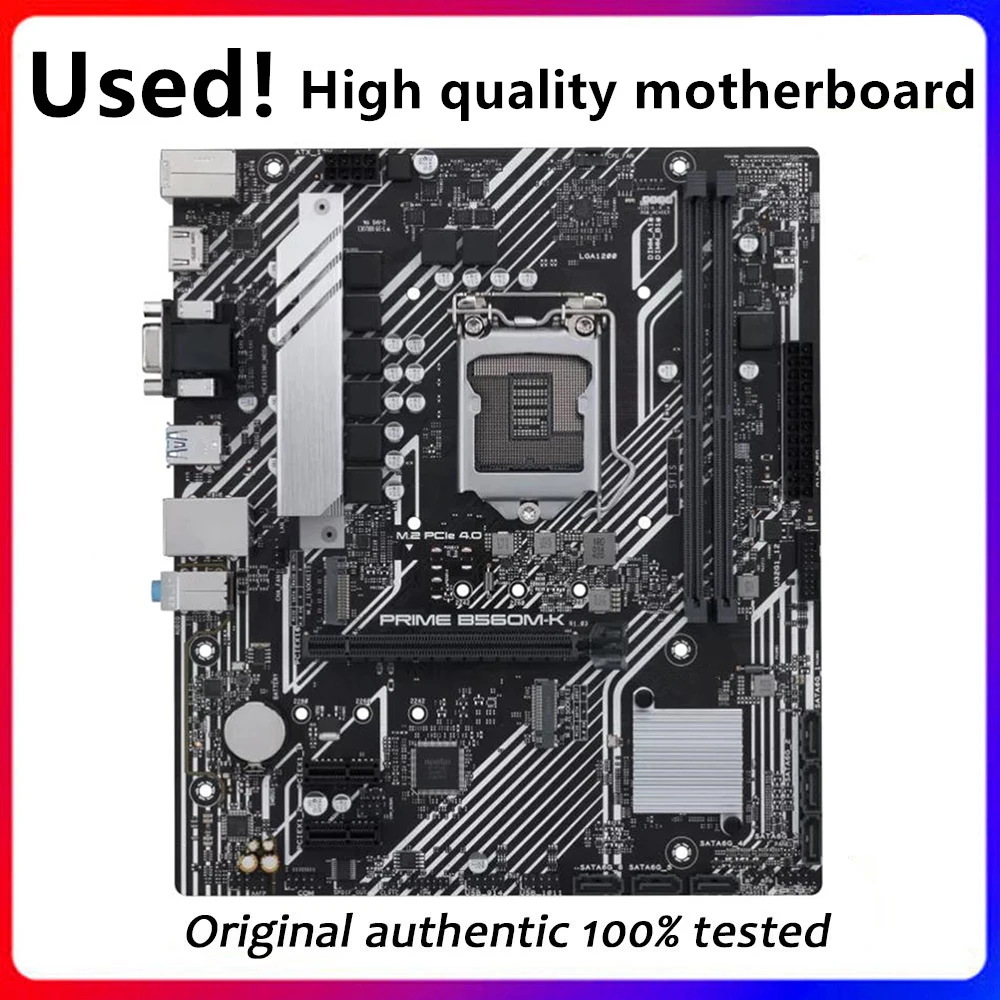 Per Prime B560M-K Originale Usato Desktop Intel B560 64Gb Ddr4 Scheda Madre Lga 1200 I7/I5/I3 Usb3.0 Sata3