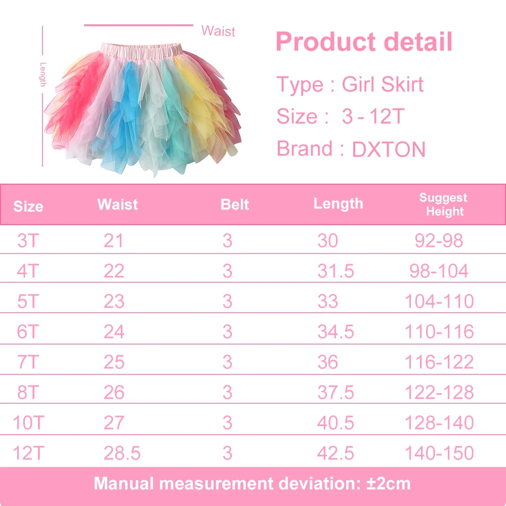 Girls mini skirts irregular layered cake girls skirt colorful tulle tutu skirts wedding birthday party children costumes