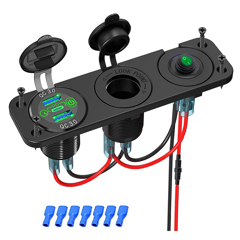 PD Ÿ C    г, ˷̴ QC3.0  USB     ܼƮ, ؾ Ʈ ̿, 12V, 24V