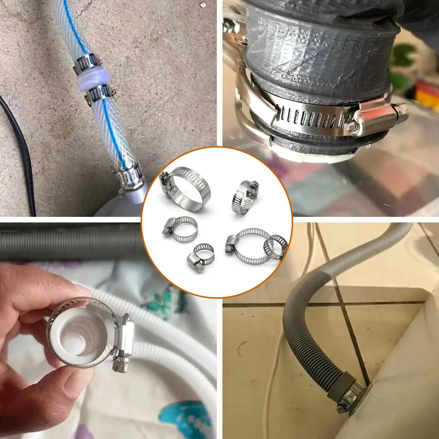 Lot De 20 Colliers En Acier Inoxydable 304 Pour Tuyaux (16, 20, 32, 50 Mm) - Fixation Murale Solide