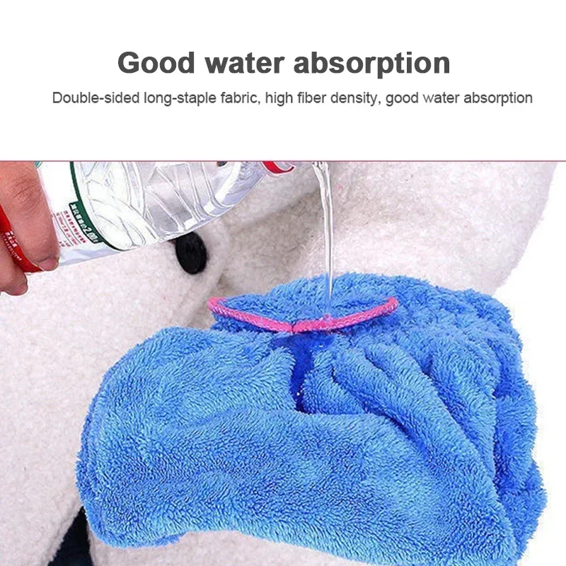 Quick Drying Microfiber Towels Superfiber Shower Cap Towel Dry Hair Cap for Women Miss Scarf Bathroom Accessories Bathrobe images - 6