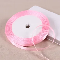 Luxurious Silk Satin Ribbon Collection - 22 Meters Per Roll - Multiple Color Options for Wedding Decor and DIY Crafts (Light Pink)
