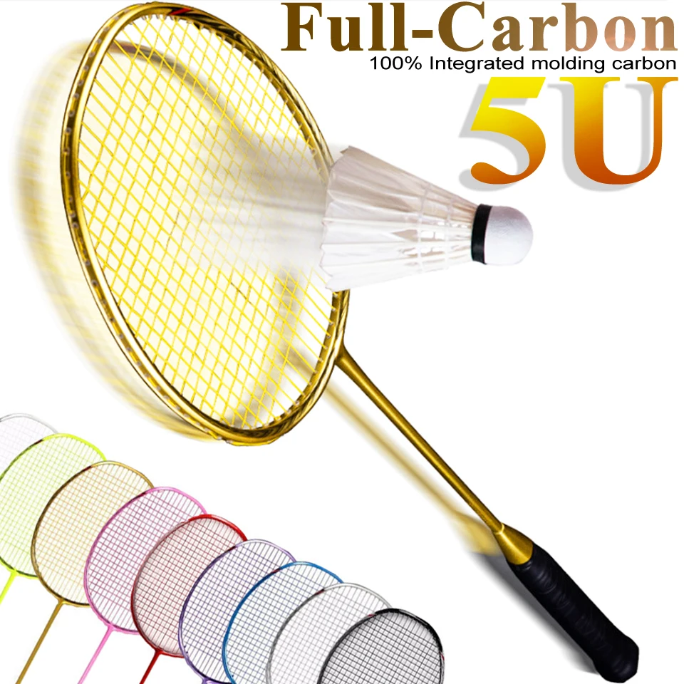 Racket Badminton Professional Carbon Badminton Racket Light Carbon Glue Racquet - Badminton Rackets