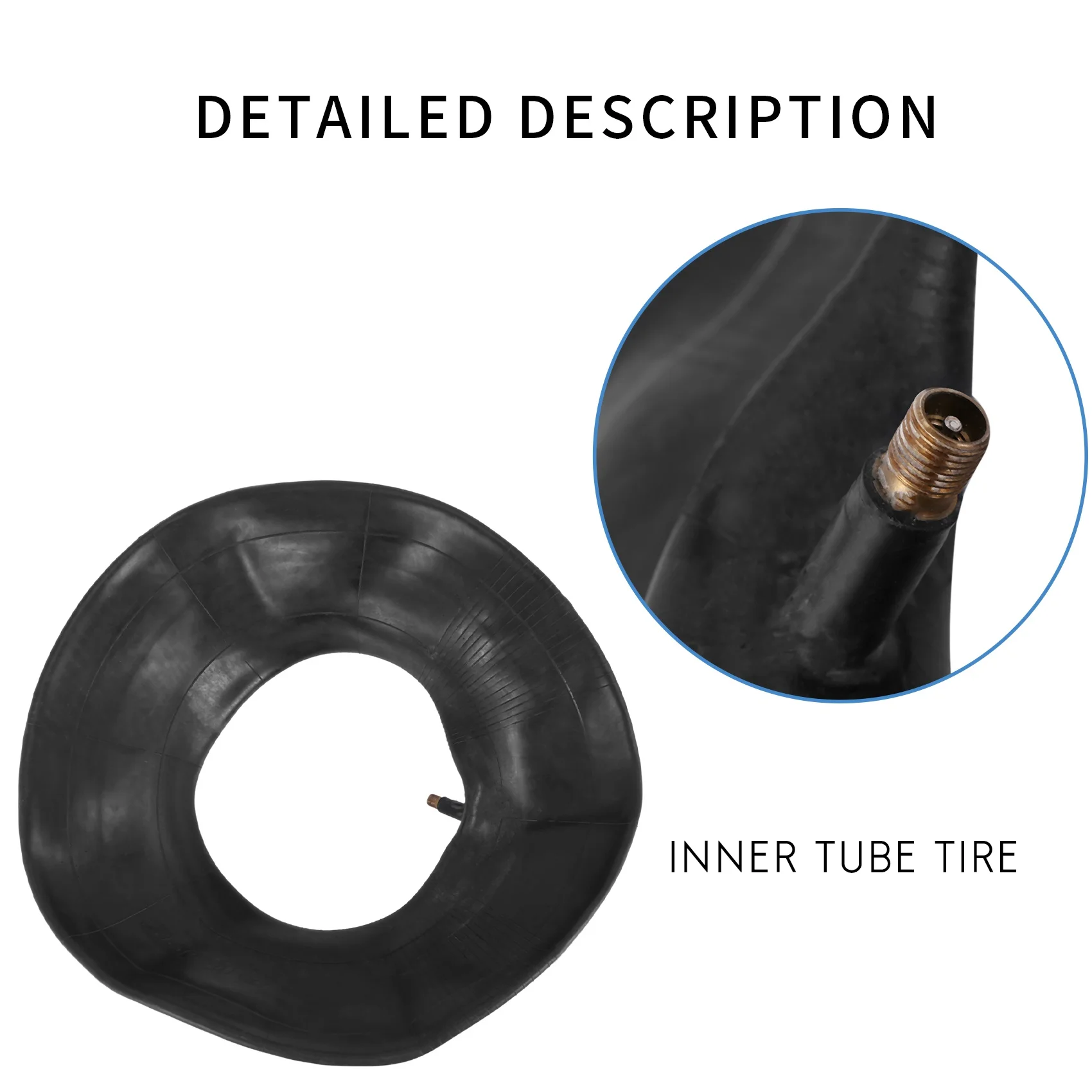 2 PCS 13 x 5.00-6 inch Heavy Duty Inner Tube with TR-13 Straight Valve Stem-for Wheelbarrows, Mowers, Hand Trucks