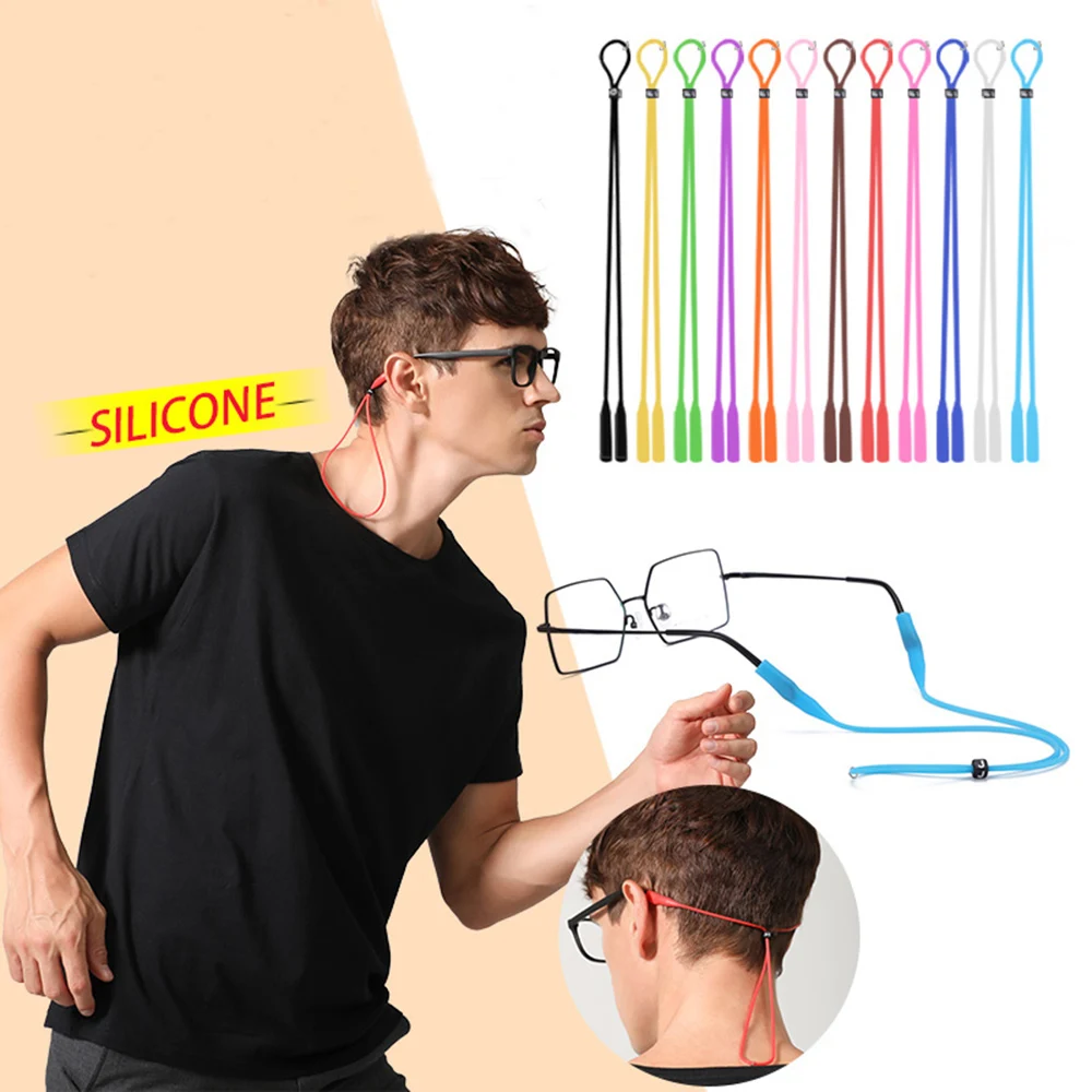 Retail Soft Silicone Glasses Neck Cord Lanyard Spectacles Sunglasses Strap Holder With