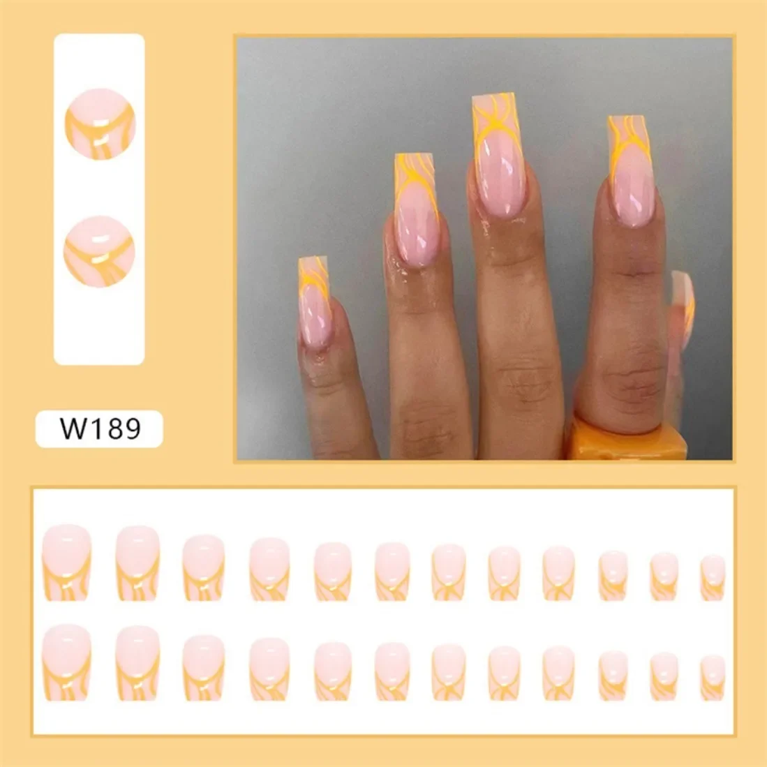 24P Kunstmatige Acryl Nail Art Nep Nagels Volledige Dekking Pers Op  Nagelstips Lang Ballet Licht Roze Wit Rand Valse Nagel Ontwerpen -  AliExpress, image size:1099x1099