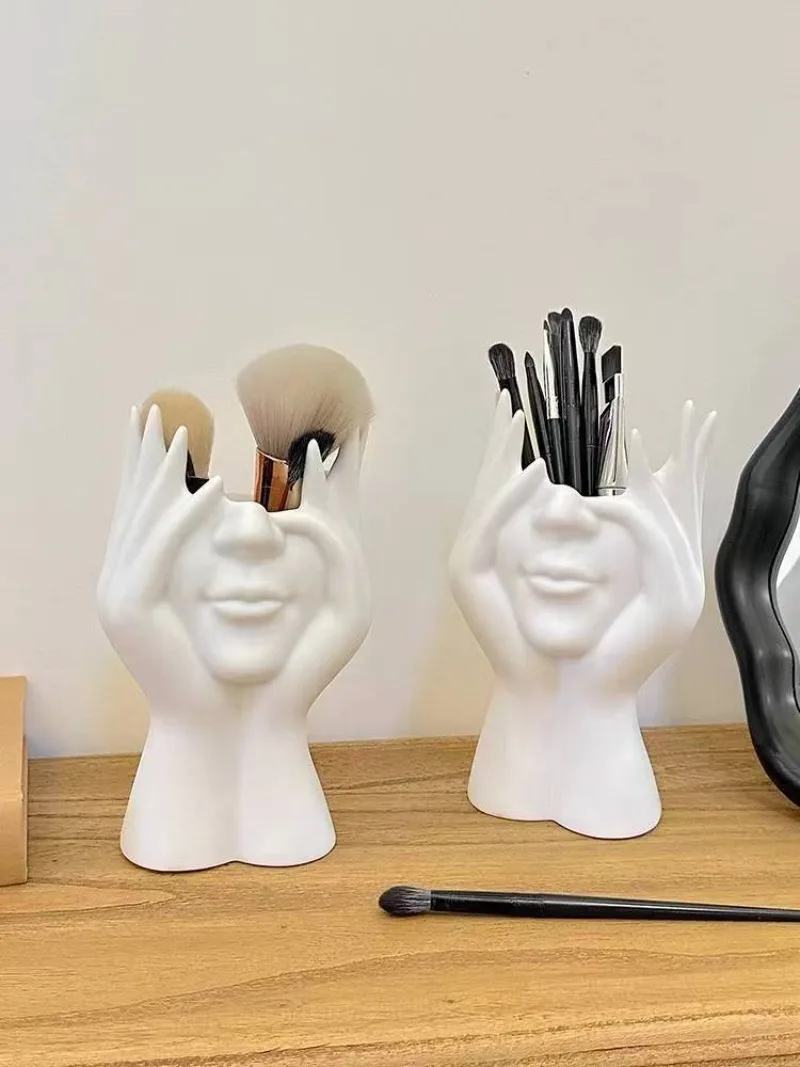 크로스보더 북유럽풍 인테리어 크리에이티브 펜 홀더/화장품 정리함/다용도 수납함/사무용품/데스크탑 정리함