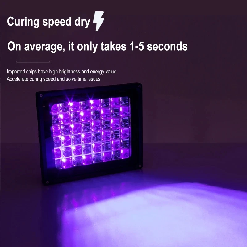 50W 100W Quick Dry UV Ultraviolet Curing Lamp 365nm 395nm 405nm Glue Resin Ink Oil Printing Curing Fluorescence Detection