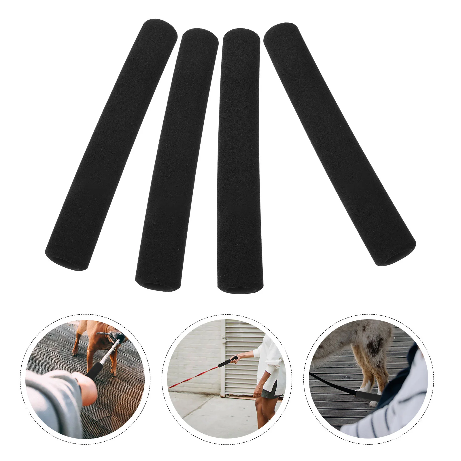 

4pcs Pet Leash Wrap Dog Leash Handle Sponge Sleeves Dog Leash Grip Handle Sleeves
