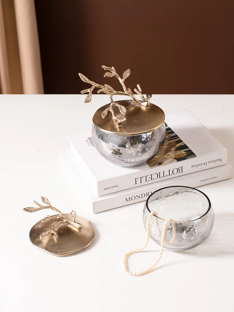 Light Luxury Aluminium Gold Tree Branch Decorative Glass Storage Jar Food Candy Jewellery Wedding Decoration Accessories 3