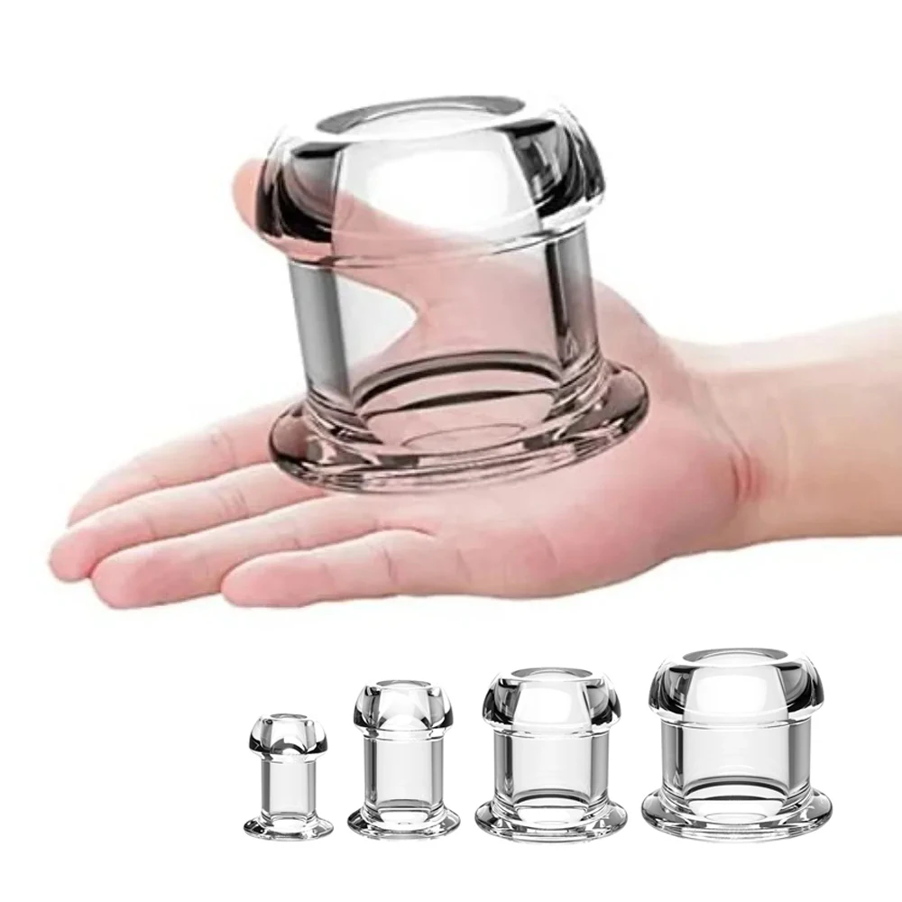 Hollow Speculum Peeking Anal Beads Butt Plug Ass Expander Tunnel Transparent Anus Dilation SM Sex Toy for Couples anal plug dilator