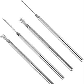 1/2/6 pièces 7 broches aiguilles Texture céramique outils polymère argile sculpture outil de moulage auxiliaire bricolage poterie brosse gâteau accessoires 1