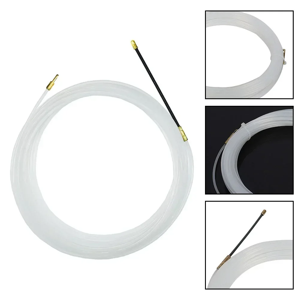 Strong Retractable Cable Aid Flexible Nylon Spring Long 3mm Pull Wire Practical Eyelet Efficient Cable Installation
