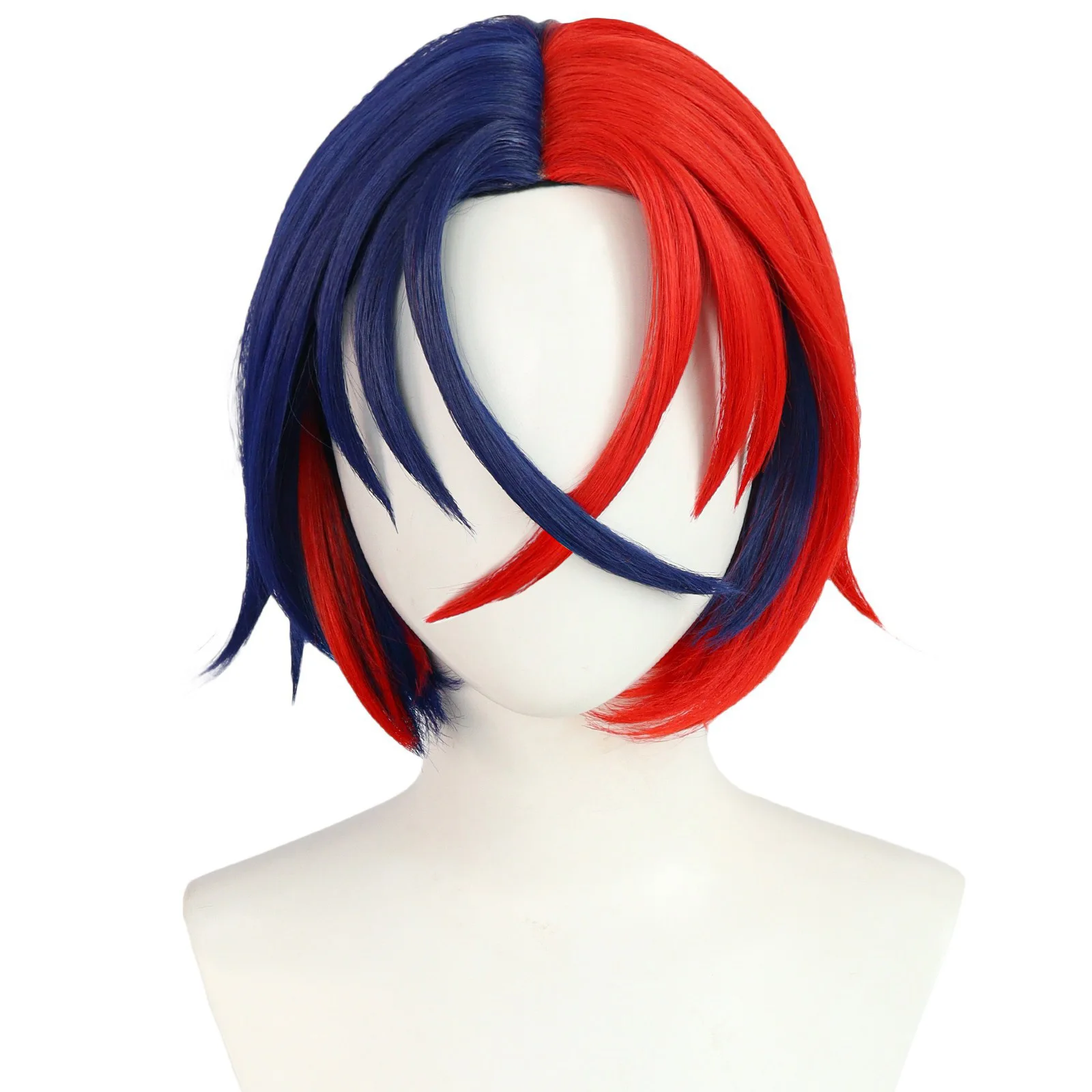 thumbnail image 1 of Peluca de cosplay Fire Emblem Engage Alear corta lisa azul y roja para hombre resistente al calor 30 cm shaom, 1 of 4