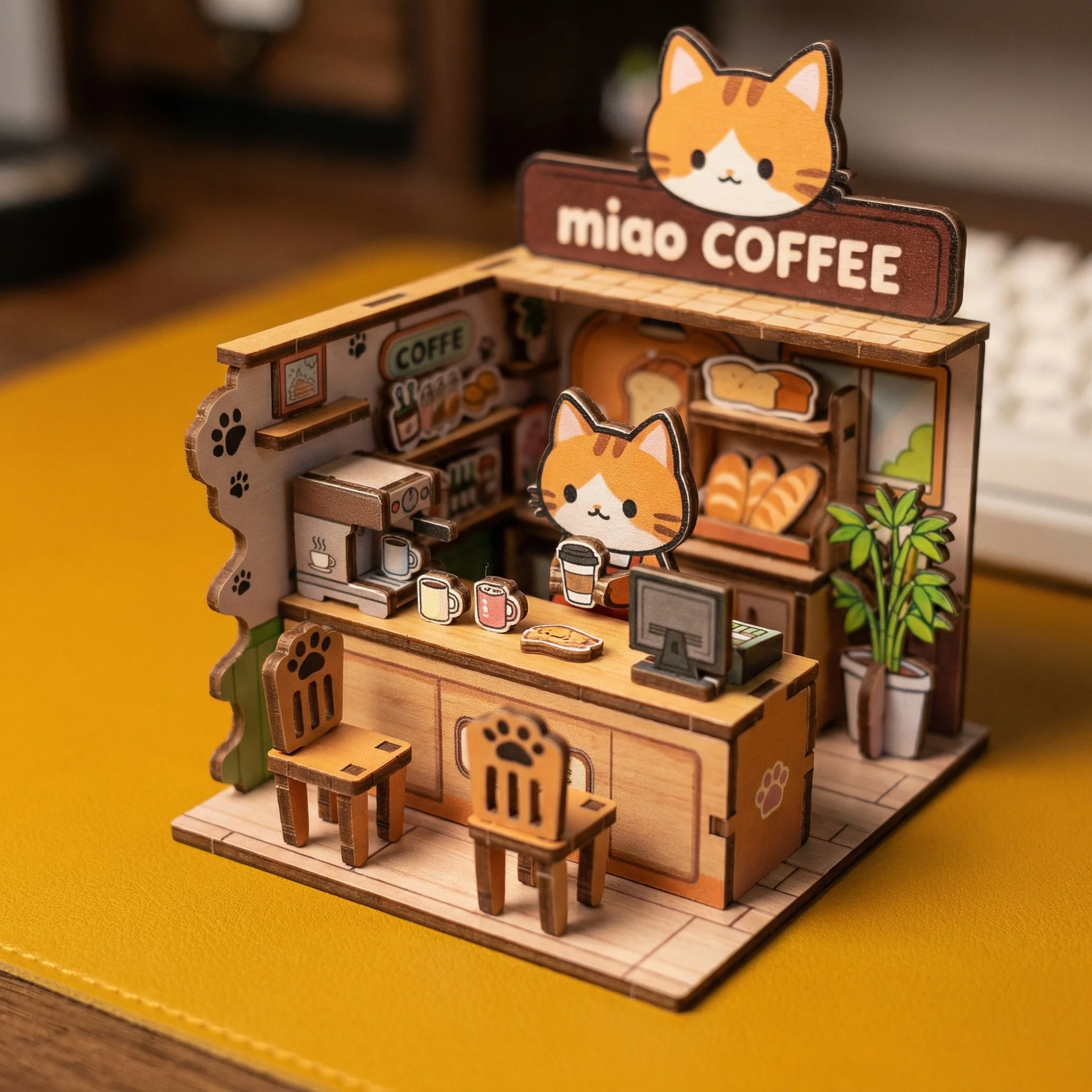 어린이 인형 집 DIY 미니어처 나무 인형 집 미니 모델 조립 퍼즐 3D 나무 공예 가족 장식 장난감