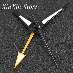 Silver Red High Quality GMT Watch Hands with C3 Green Luminous Needles (Black Orange)