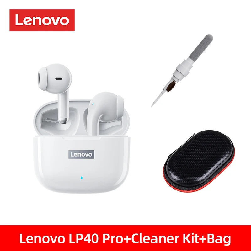 Original Lenovo LP40 Pro TWS Earphones Wireless Bluetooth 5.1 Sport Noise Reduction Headphones Touch Control 250mAH 2022 New 