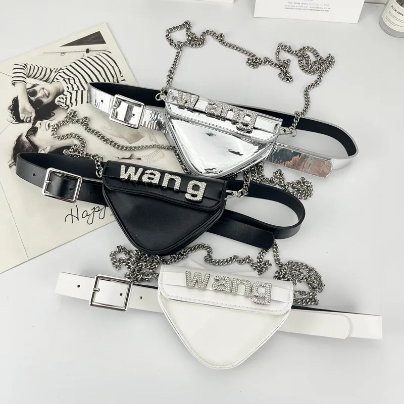 

Luxury Designer Waist Packs for Women, Leather Letters Waist Bag, Womens Diamonds Handbags, Chain Handbag, Fashion