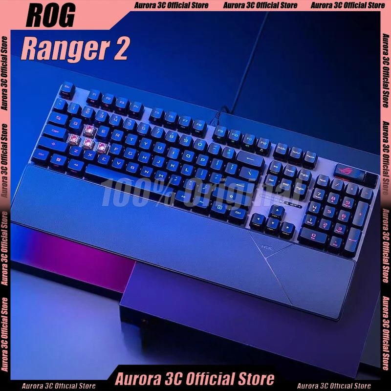 

Механическая Проводная клавиатура Rog Ranger2 Rx с подставкой для рук, водонепроницаемая Rgb клавиатура с сенсорными кнопками, игровая клавиатура для киберспорта