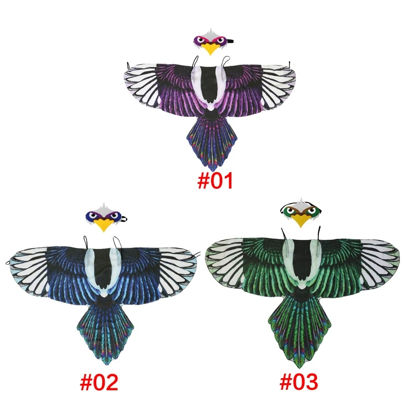 

Kids Cartoon Eagle Costume Bird Wings Cloak and Face Cover Cosplay Performance Props Stage Costumes Masquerade