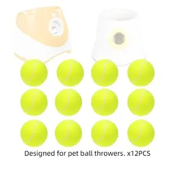 Durable Mini Tennis Balls for Dogs - 2 Size, Ideal for Small Breeds (Pack of 12) (12 tennis balls)