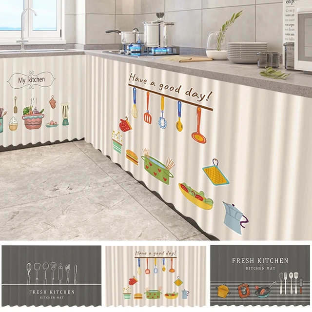 Kitchen Cabinet Self-Adhesive Curtain 1