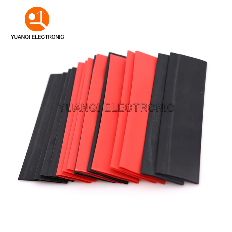 127pcs Heat Shrink Tube Wires Shrinking Wrap Tubing Wire Connect Cover Protection Cable Red Black Waterproof Shrinkable 2:1
