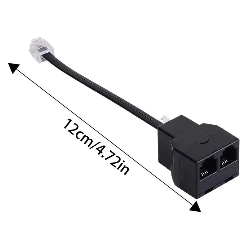 Phone Cord Splitter Adapter Two Way Converter for Telephone Cable Telephone Wires Splitter Adapter for Phone Fax Machine Modem