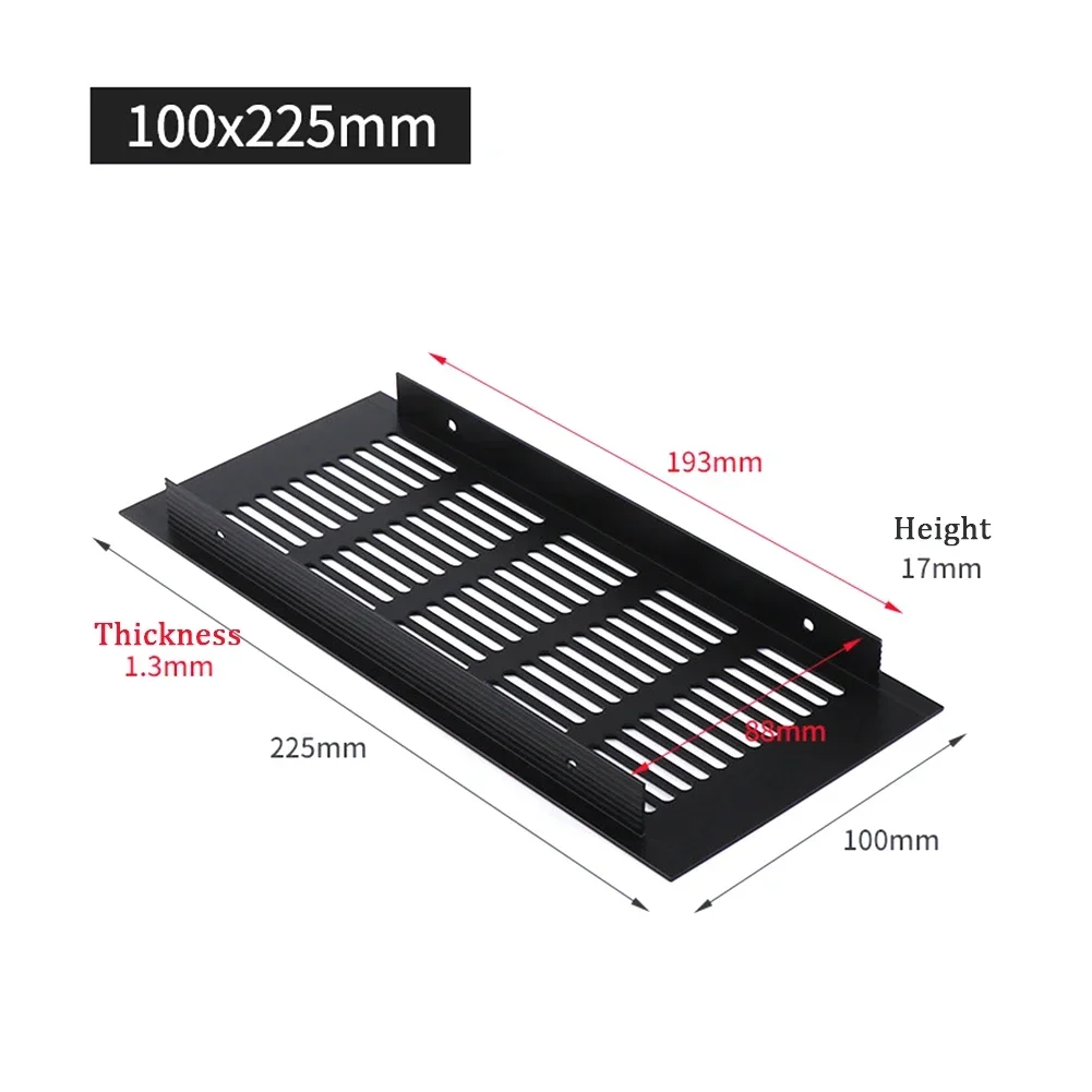 100mm Vents Perforated Sheet Aluminum Air Vent Ventilator Grille Cover Ventilation For Closet Shoe Home Decor Cover air vent grille ventilation grille air vent cover
