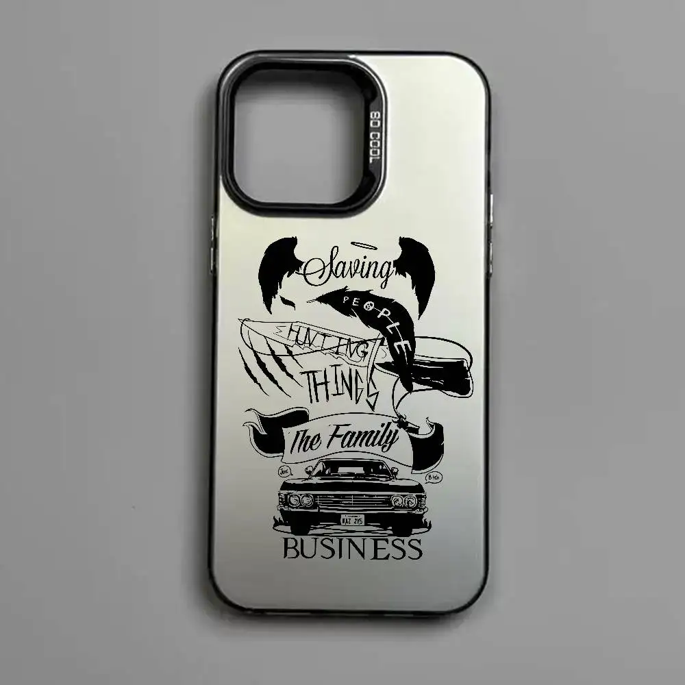 TV-Serie S-Supernatural Handyhülle in Silber für iPhone 17 16 16e 15 14 13 12 11 Pro Max Plus – Detail 6