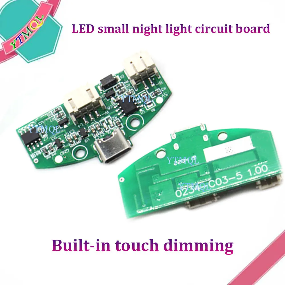 1 Pz Lampada Da Tavolo Circuito Di Tipo C Ricarica Usb Tre Ingranaggi Dimmer Continuo Led Touch Piccolo Modulo Di Controllo Lampada Notturna