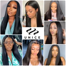 UNice Hair Bone Straight Hair 5x5 HD Lace Closure Wig 13x4 Lace Front