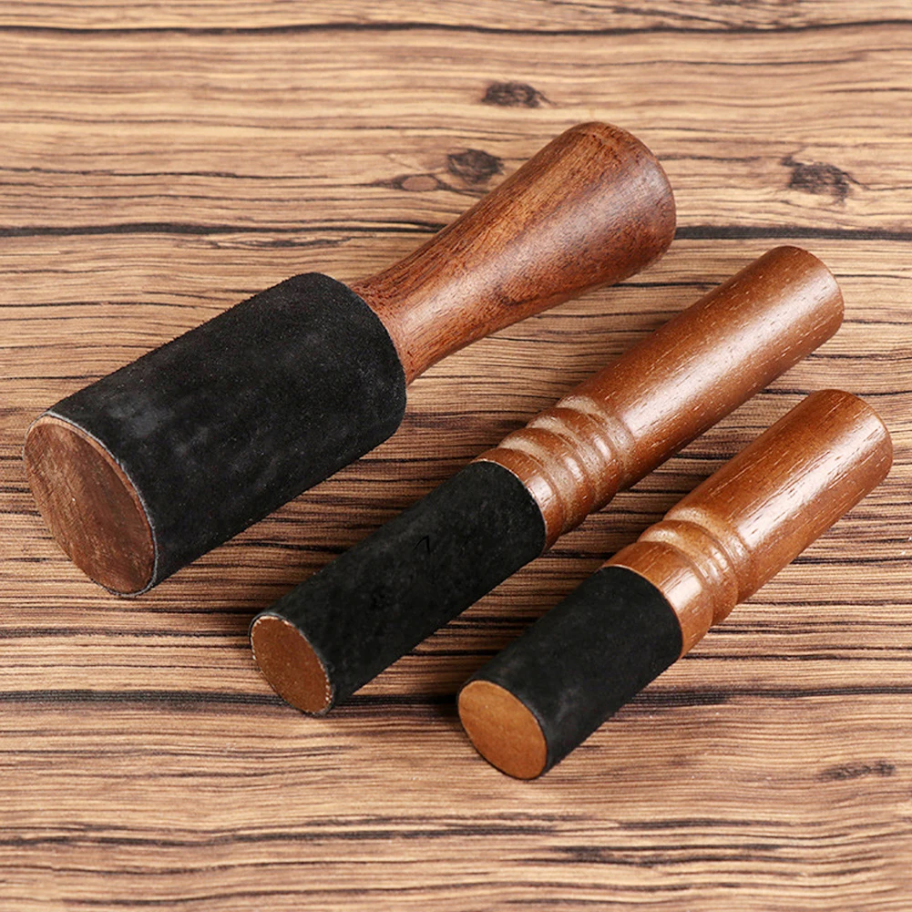 Microphone Cover 12/18cm Tibetan Singing Bowl Leather Stick Handmade Tibetan Buddhist Meditation Mallet