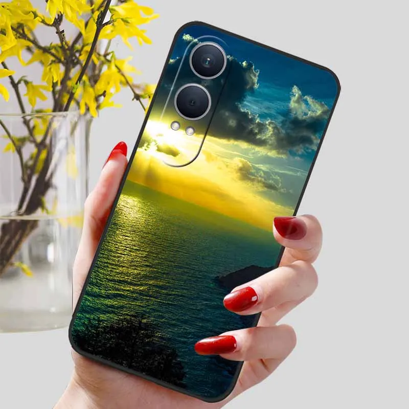 Floral Silicone Soft TPU Phone Case – Shockproof Protector Bumper Cover for OnePlus Nord CE4 Lite 5G