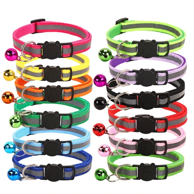 12 Colors Reflective Cats Bells Collars Adjustable Dog Leash Pet Collar for Cats and Small Dogs Pet Supplies 12 Colors Reflective Cats Bells Collars Adjustable Dog Leash Pet Collar for Cats and Small Dogs Pet Supplies