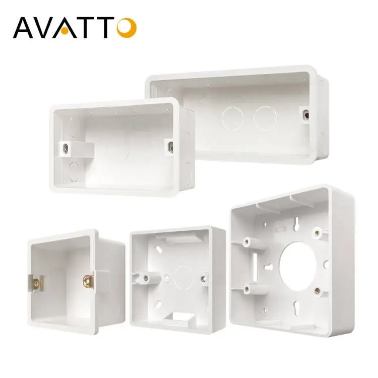 AVATTO Wall Mounting Box Internal/Surface Cassette 86*86mm 102*66mm 140*68mm for EU/US standard Switch and Socket switch box wall socket box electric distribution box