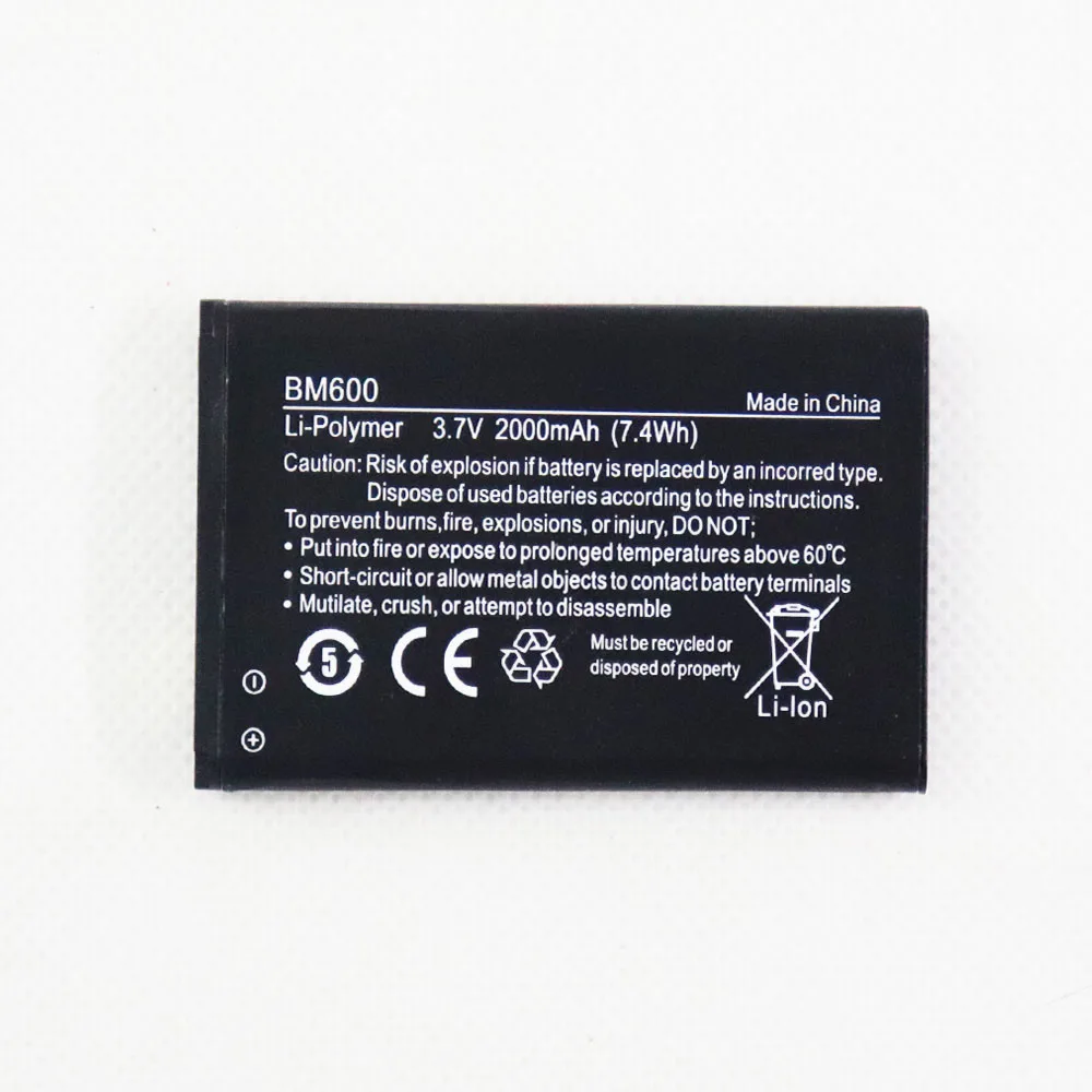 Sostituzioni Della Batteria Bm600 Da 2000Mah Per Batteria Nubia Wd660 6Bt-R600A-0006