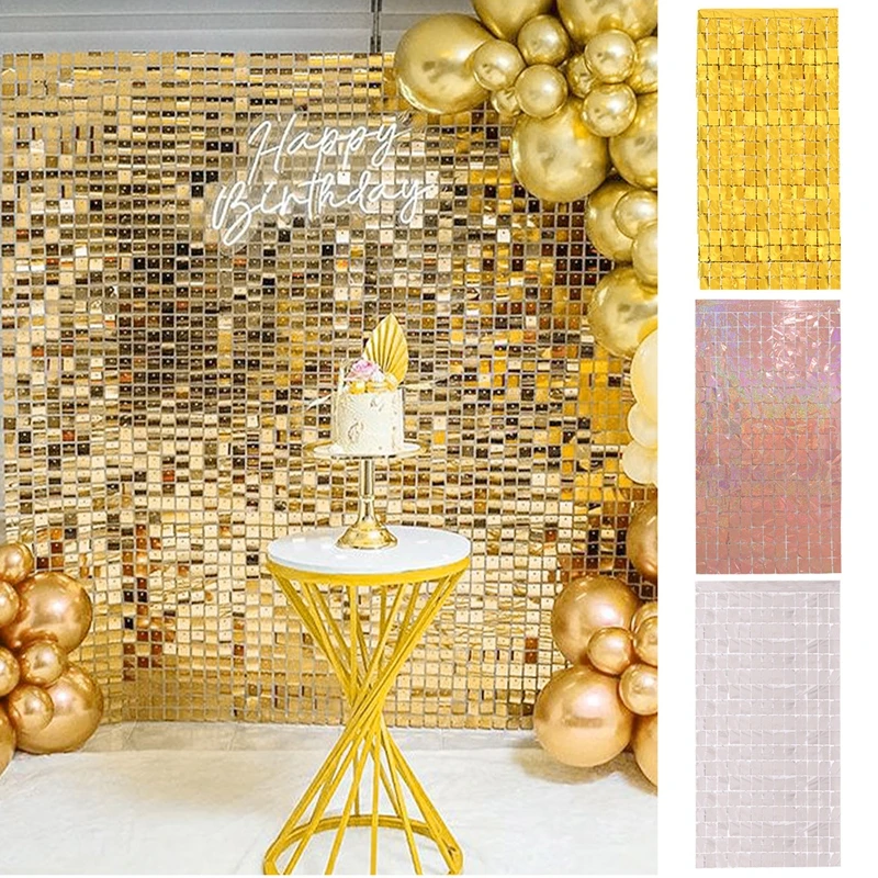 Description Picture 2 of item2M Tinsel Glitter Foil Rain Curtain Party Favors Birthday Party Decoration For Home Wall Background Curtain Wedding Supplies