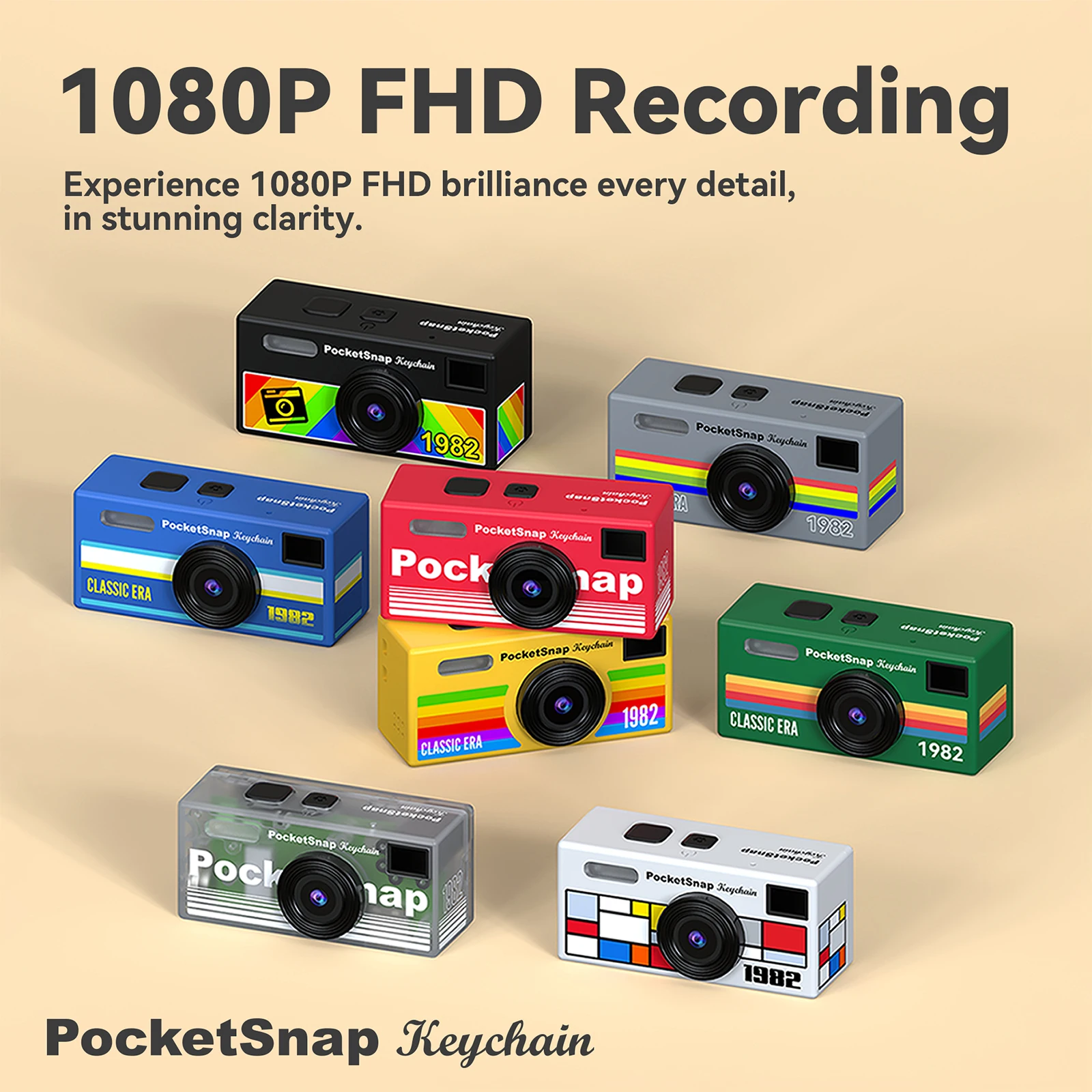 Videocamera Compatta 1080P con Supporto per Scheda di Memoria (Non Inclusa), Fotocamera Digitale Tascabile Portatile per Regali di Compleanno - immagine 3