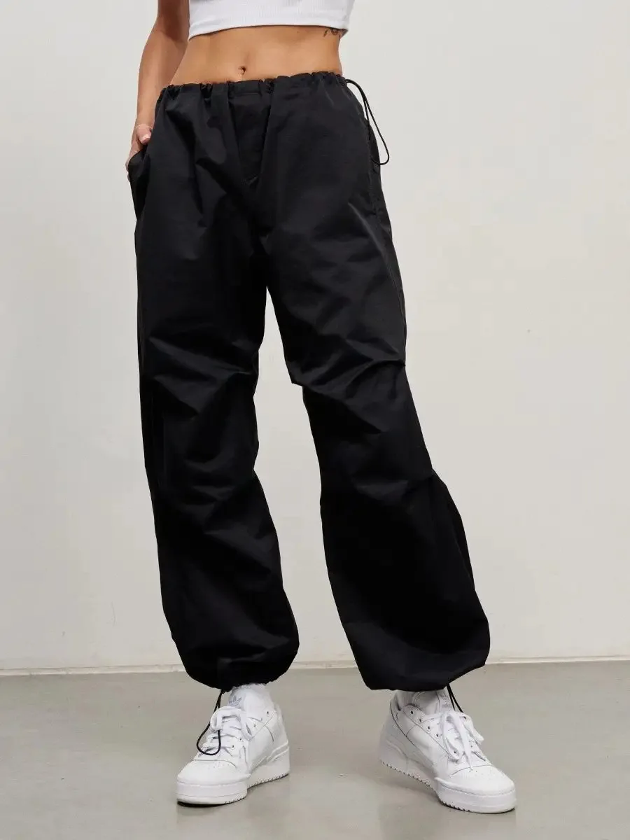 Bornladies Women's Chic Loose Cotton Pants Drawstring Ankle Cuffed Casual Long  American Style  Trousers New Autumn Winte