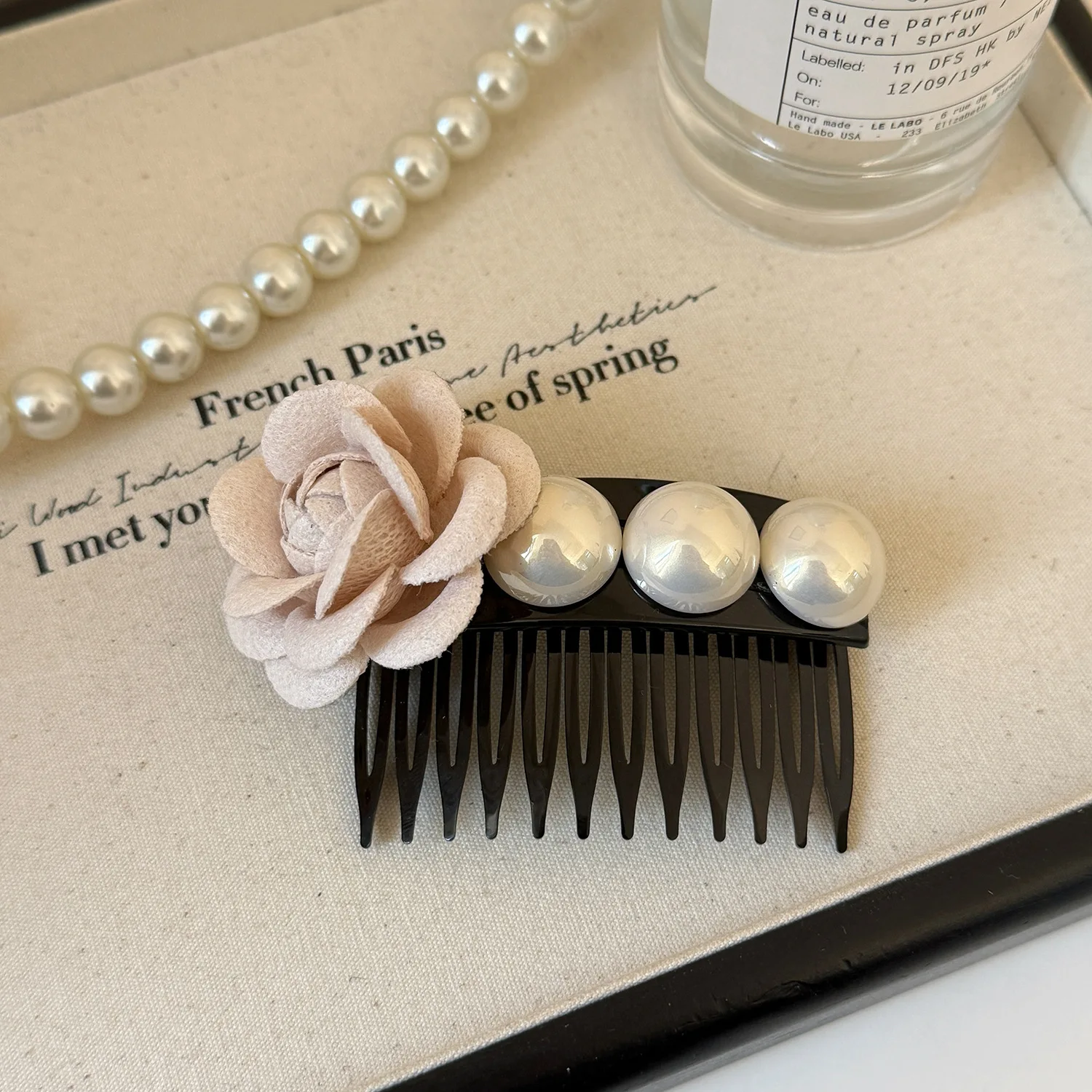 Pettine per capelli con perle per chignon accessorio elegante_voghion.com