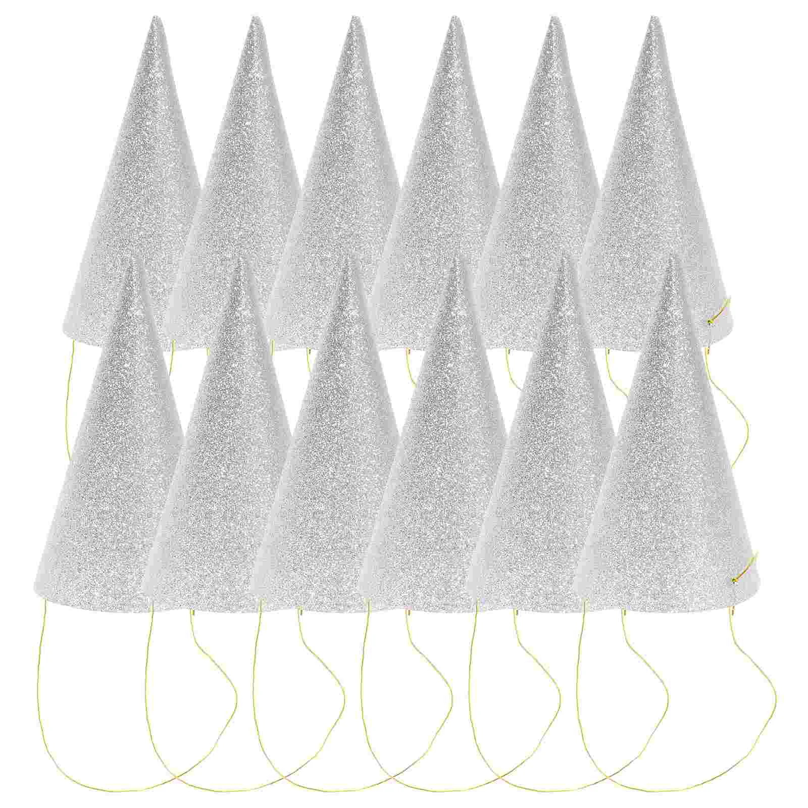 

Glitter Cone Party Hats Triangle Toddler Crown Hat Birthday Hats for Kids and Adults Birthday Decoration Accessories