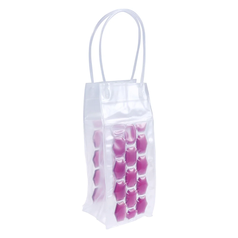 

3 Pcs 750ML PVC Double-sided Bottle Freezer Bag Chilling Cooler Ice Bag Beer Cooling Gel Holder Carrier