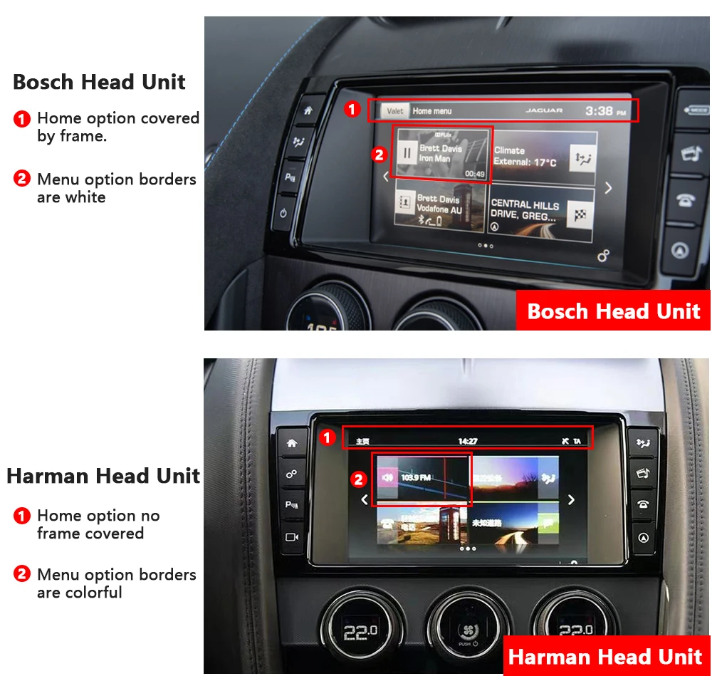 Wireless Apple CarPlay/Android Auto Upgrade Module for Land Rover Jaguar  Bosch Discovery4 Evoque Freelander2 XE XF XJL Mirroring Decoder
