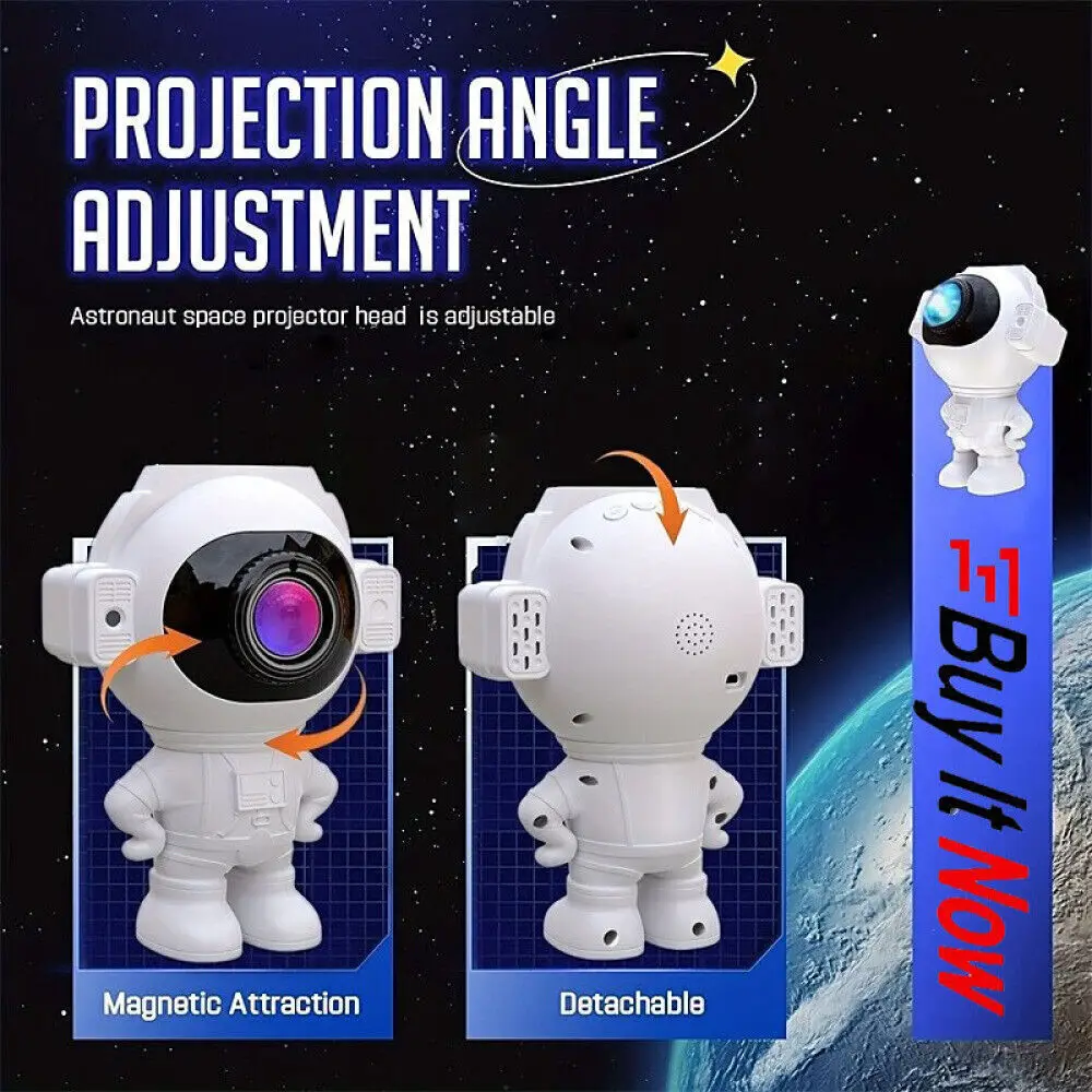 Astronaut Projector Galaxy Starry Sky Night Light Nebula Space LED Lamp W/Remote: 3 - 5 Days Free Delivery Only UK