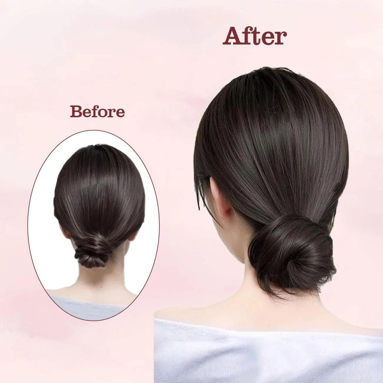 합성 섬유 메시 헤어 번 익스텐션 탄성 있는 스크런치 여성용 일상 파티용 간편 착용