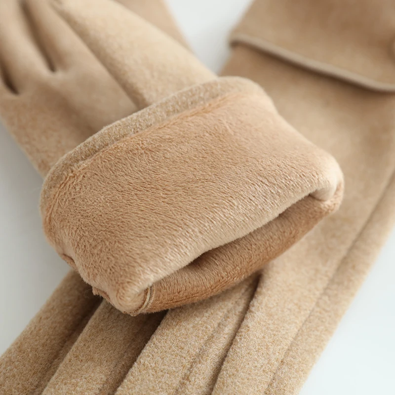 1 Pair of Women's Warm Gloves, Suitable for Women, with Velvet Lining, Windproof and Cold-Resistant, Available in Multiple Colors, Elegant and Stylish Gloves - 5