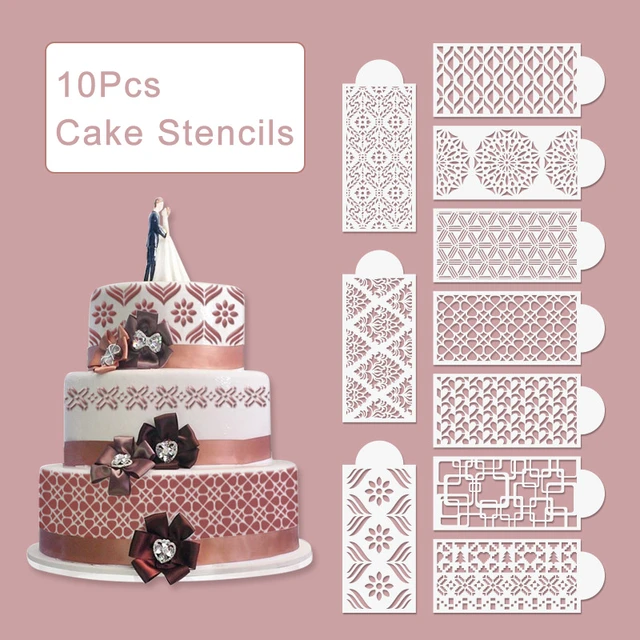 Cake Mold Stencil Cupcake Template  Stencils Baking Cake Templates -  4pcs/set Flower - Aliexpress