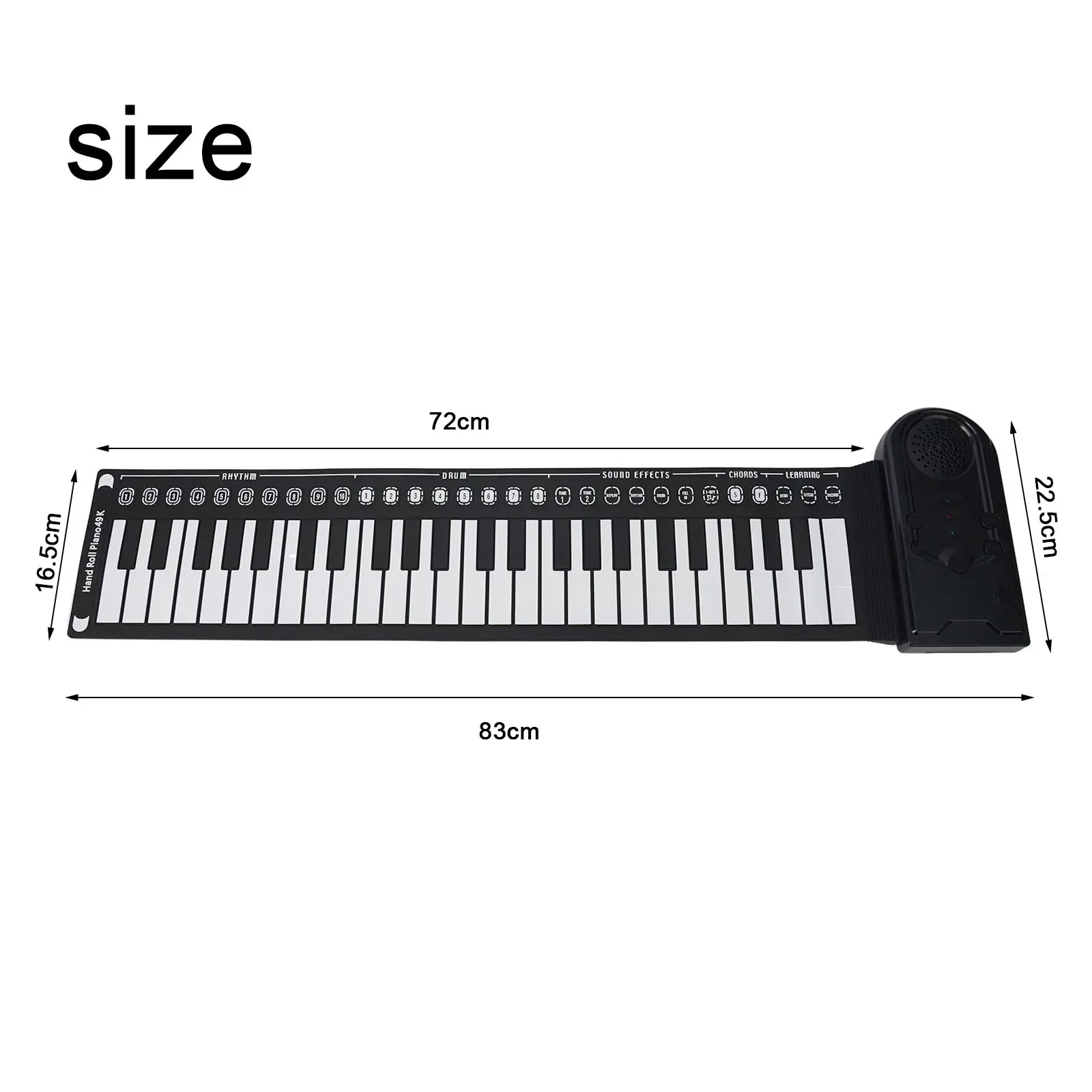 Foldable Roll Up Piano Roll Up Piano Soft Keyboard 49 Keys Electronic Organ Gifts Flexible